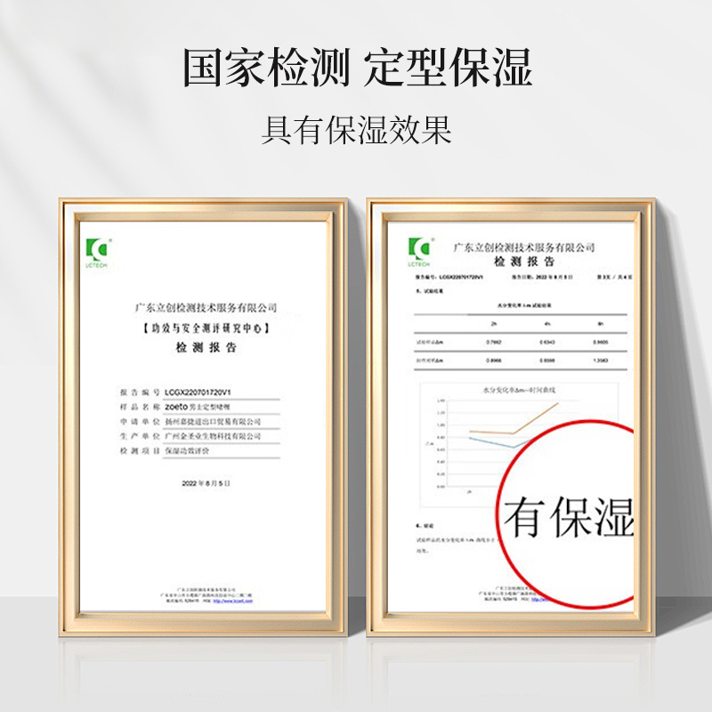 國家檢測，定性保濕